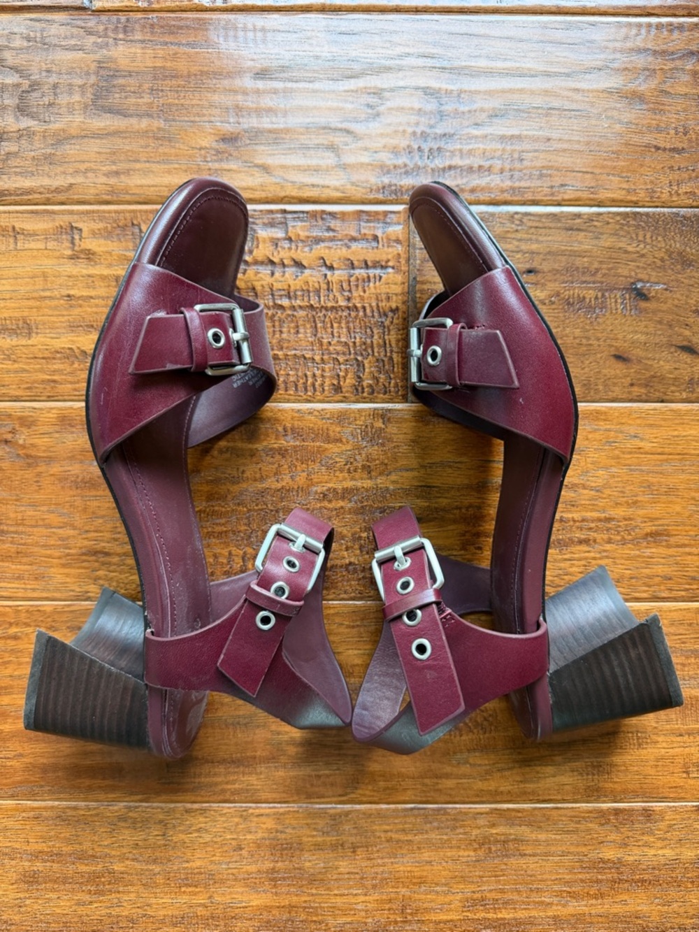 Madewell The Neeka Ankle-Strap Heeled Sandal, Size 9, Color: Dark Cabernet - Picture 4 of 5
